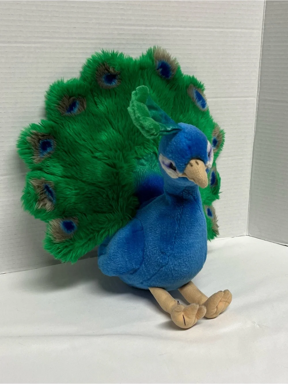 F.A.O. Schwartz Plush Peacock Toy - Blue and Green Feather Tail